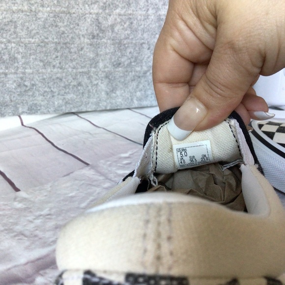 Vans Black and White Checkered Sneakers - Picture 10 of 10